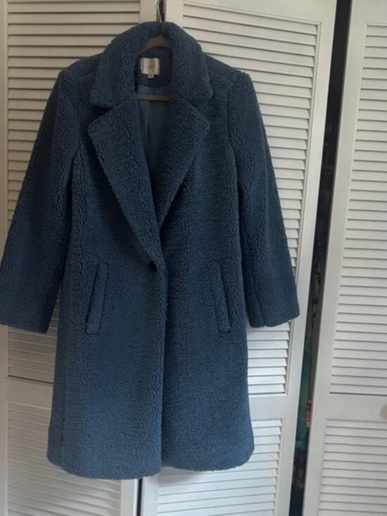 LOFT Plush Navy Teddy Jacket - Picture 1 of 10